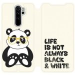 Pouzdro Mobiwear parádní flip Xiaomi Redmi Note 8 Pro - M041S Panda - life is not always black and white – Zbozi.Blesk.cz