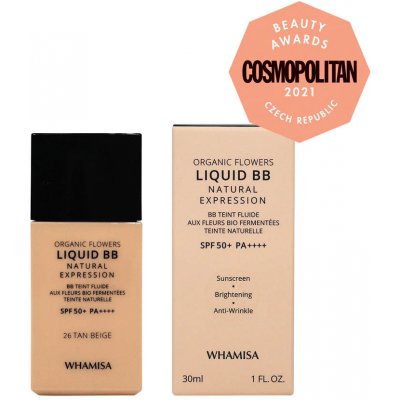 Whamisa BIO Liquid BB krém SPF50+ Tan Beige 30 ml – Zbozi.Blesk.cz