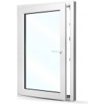 SkladOken.cz Okno jednokřídlé 80x120 cm bílé otevíravé i sklopné LEVÉ – HobbyKompas.cz