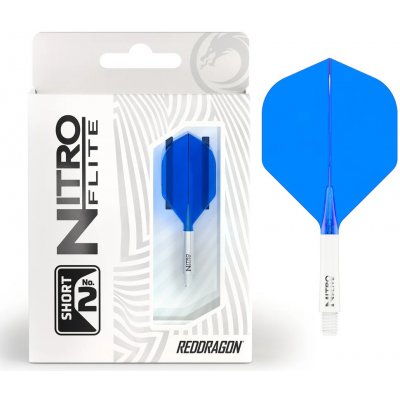 Red Dragon Nitro Flite průsvitné bílé, standardní letky a krátké násadky – Zboží Dáma