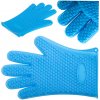 Chňapka KIK KX5214 Silikonová kuchyňská rukavice modrá