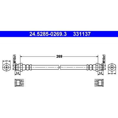 Brzdová hadice ATE 24.5285-0269.3