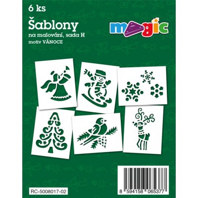 Šablony Magic sada H Vánoce 6 ks 8017 – Zboží Dáma