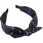 Plastová čelenka potažená látkou - černo-bílá – Zboží Dáma