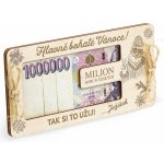 Vánoční přání Dárkový milion Hlavně bohaté Vánoce 20x10cm – Zboží Mobilmania