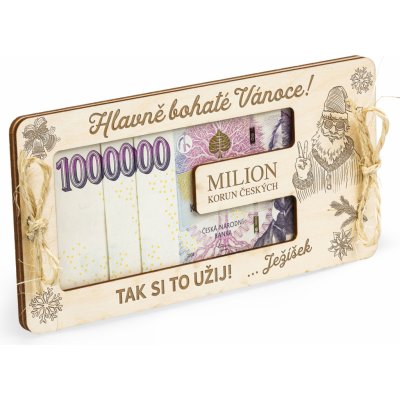 Vánoční přání Dárkový milion Hlavně bohaté Vánoce 20x10cm – Zboží Mobilmania