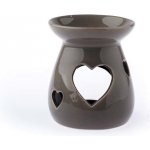 Casa de Engel Keramická aroma lampa hnědá srdce 10 x 11 x 10 cm – Zboží Dáma
