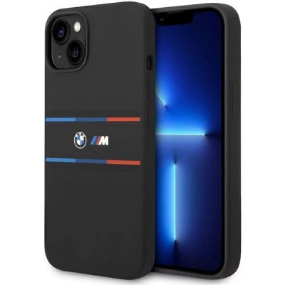 BMW iPhone 15 hardcase M Silicone Tricolor Lines černé – Sleviste.cz