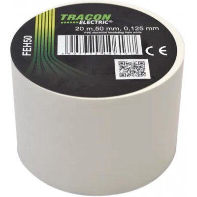 Tracon Electric Páska izolačná 20 m x 50 mm bílá