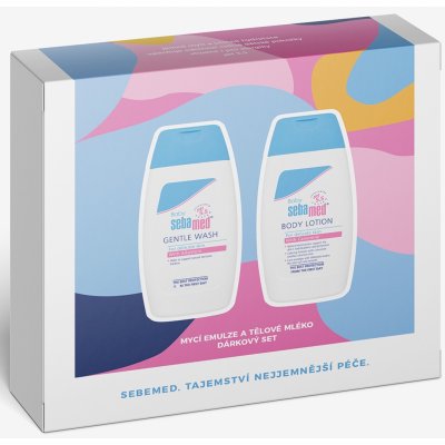 SebaMed Baby Extra jemná mycí emulze 200 ml + tělové mléko 200 ml, pro děti