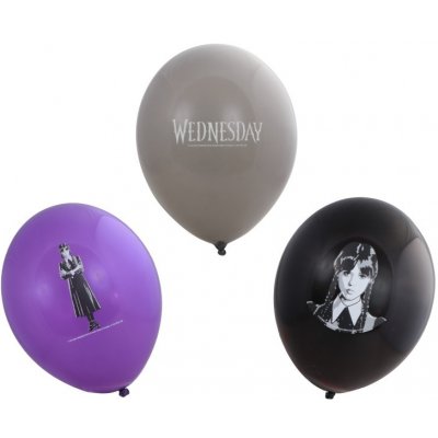 Chaks Chaks SET 6 LATEX BALLOONS 3 ASS WEDNESDAY © DIA 27CM – Zboží Dáma