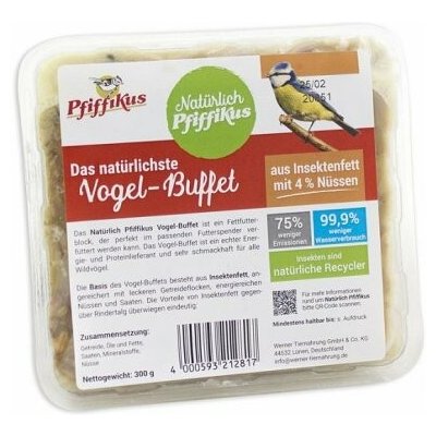 Pfiffikus Ptačí koláč s hmyzím tukem a ořechy 300 g – Zboží Dáma