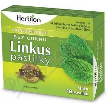 Linkus Máta pastilky bez cukru 18 ks