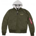 Alpha Industries MA-1 TT Hood zelená tmavě – Zboží Mobilmania