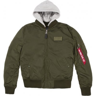 Alpha Industries MA-1 TT Hood zelená tmavě – Hledejceny.cz