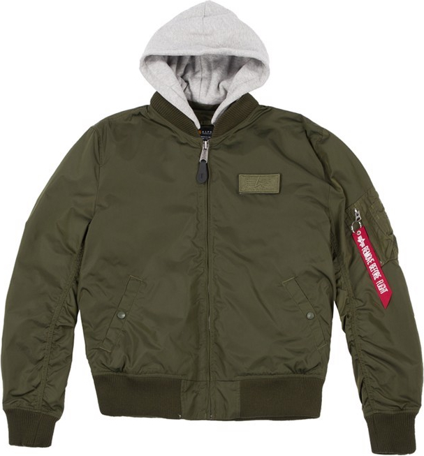 Alpha Industries MA-1 TT Hood zelená tmavě