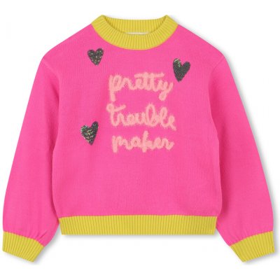 Billieblush svetr Pretty neonově růžový – Zboží Dáma