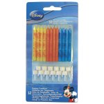 Procos dortové svíčky a držáčky Mickey Mouse žluté oranžové a modré