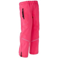 softshellové nepromokavé kalhoty podšité fleecem růžová