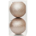 Koule MagicHome Vánoce, 2 ks, béžové, na vánoční stromeček, 12 cm – Hledejceny.cz