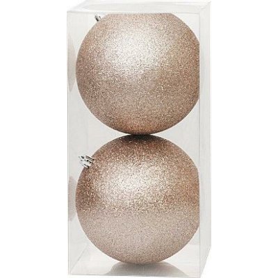 Koule MagicHome Vánoce, 2 ks, béžové, na vánoční stromeček, 12 cm – Hledejceny.cz