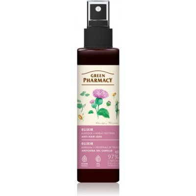 Green Pharmacy Elixír proti vypadávání vlasů lopuchový a pšeničný protein 150 ml – Zboží Dáma