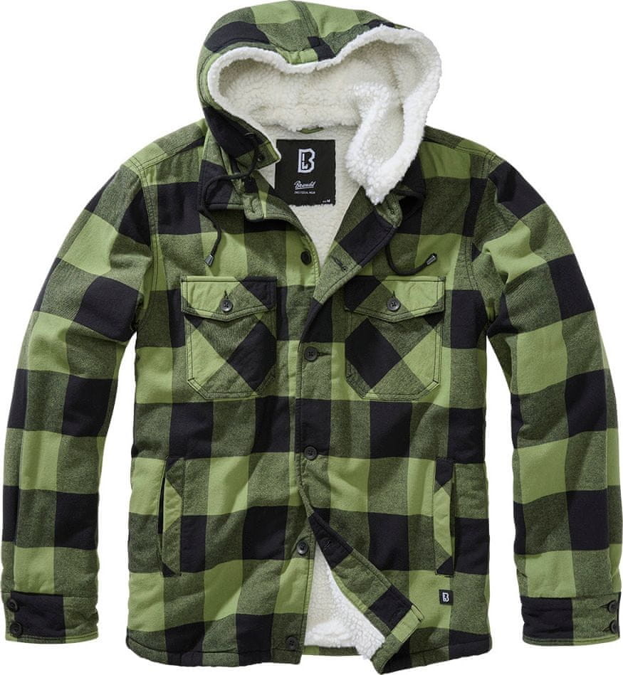 Brandit Lumberjacket Hooded černá olivová