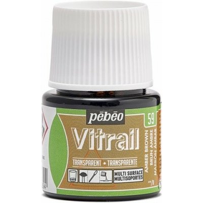 Pébéo Nevypalovací barva na sklo Vitrail 45 ml 59 Amber Brown – Zboží Dáma