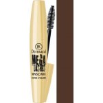 Dermacol řasenka pro super objem s panoramatickým efektem Mega Lashes Super Volume Brown 13 ml – Zboží Dáma