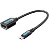 usb kabel Vention CCUBB Micro USB (M) to USB (F) OTG, 0.15m, černý
