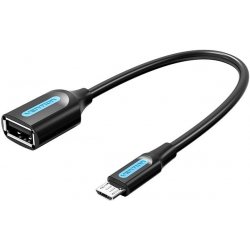 Vention CCUBB Micro USB (M) to USB (F) OTG, 0.15m, černý