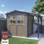 Bertilo Tonio 2 Plus včetně šikmé střechy 297 x 233 cm béžový – Zboží Mobilmania