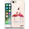 Pouzdro a kryt na mobilní telefon Apple Pouzdro Picasee silikonové Apple iPhone 8 - Flamingos couple čiré