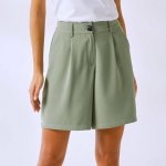 Splývavé široké šortky khaki – Zbozi.Blesk.cz