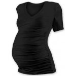 Jožánek Těhotenské tričko Vanda krátký rukáv černé – Zboží Dáma