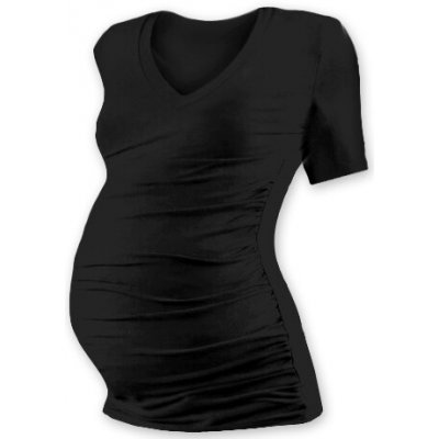 Jožánek Těhotenské tričko Vanda krátký rukáv černé – Zboží Dáma