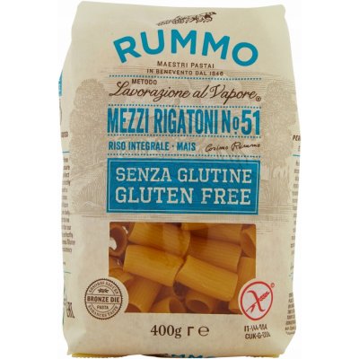 Rummo Mezzi Rigatoni bezlepkové 400 g – Zboží Dáma