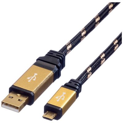 Roline 11.02.8878 USB, USB 3.2 Gen1 (USB 3.0 / USB 3.1 Gen1) USB-A zástrčka, USB Micro-B zástrčka, 0,8m, vícebarevný – Hledejceny.cz