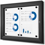 A-Z Reklama CZ Vitrína interier-exterier SCS2xA4C9005 pro prospekty 2xA4 - Černá – Zboží Živě
