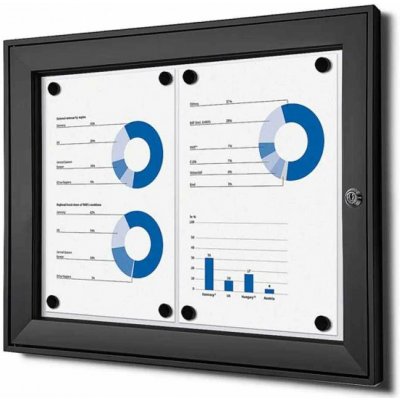A-Z Reklama CZ Vitrína interier-exterier SCS2xA4C9005 pro prospekty 2xA4 - Černá – Zboží Živě