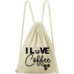 Dobrý triko bavlněný batoh I love coffee Natural – Hledejceny.cz