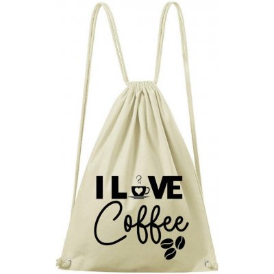 Dobrý triko bavlněný batoh I love coffee Natural – Hledejceny.cz