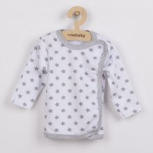 New Baby Kojenecká košilka Classic II šedá s hvězdičkami