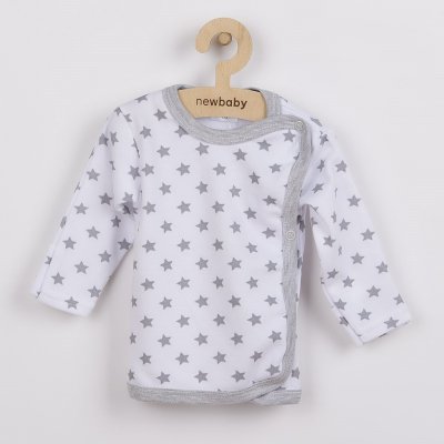 New Baby Kojenecká košilka Classic II šedá s hvězdičkami – Zboží Mobilmania