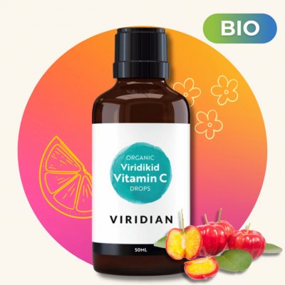 Viridian Viridikid Vitamin C drops Organic (BIO Vitamín C pro děti kapky), 50 ml – Zbozi.Blesk.cz