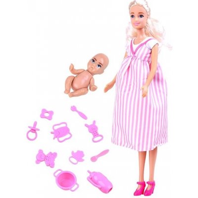 Wiky těhotná s miminkem růžové šaty 30 cm – Zboží Mobilmania