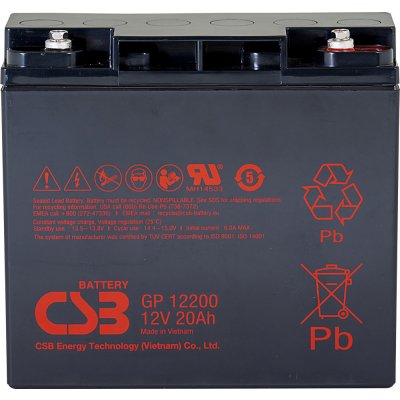 CSB GP12200 12V 20Ah – Zboží Mobilmania