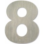 Promat Nalepovací nerezové domovní číslo 8 - Arial - 7,5 cm – Zboží Mobilmania