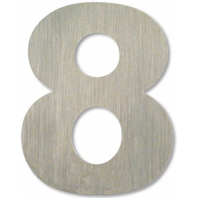 Promat Nalepovací nerezové domovní číslo 8 - Arial - 7,5 cm – Zboží Mobilmania