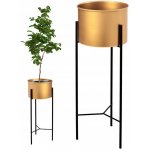 Tutumi Květinový stojan Tabita zlatý 50 x 19 x 19 cm – Zboží Dáma